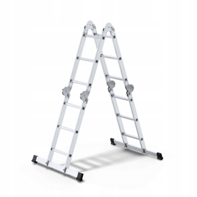 Daugiafunkcinės aliumininės šarnyrinės kopėčios AWTools AW23033 (4x4, 5.4 m, 150 kg)