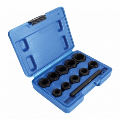 Nisko profilio varžtų ir veržlių išsukėjų rinkinys SATRA S-TSN11SH (9-19 mm / 11 vnt.)
