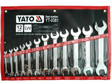 Dvipusių plokščių veržliarakčių rinknys YATO YT-0381 (6-32 mm / 12 vnt.)