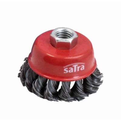 Vielinis puodelio formos šepetys sukta viela 65 mm M14 SATRA S-25TCB65