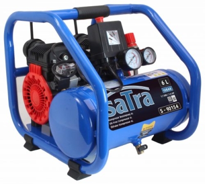 Directo driven stūmoklinis bezolejinis kompresorius SATRA S-90154 (6L, 1.1 kW, 10 Bar)
