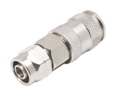 Pneumatinė vyriška greitoji jungtis su žarnos užveržėju ASTA ESP45P, vokiško tipo (German Type), 12x14 mm