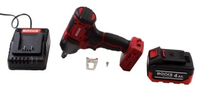 20 V AQ-ONE smūginis veržliasukis 1/2", 400 Nm, 1 x 4 Ah rinkinys, įkroviklis, dėklas