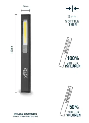 Kišeninis LED Prožektorius MECCANOCAR 3480003680, COB LED, 150 lm