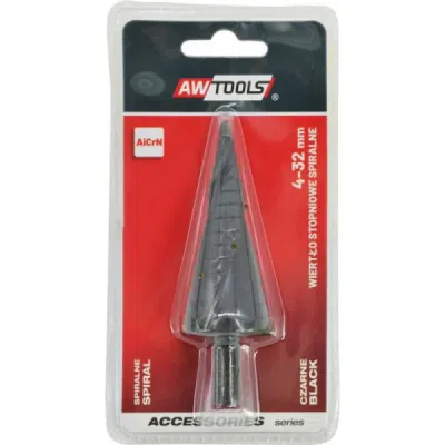Laiptinis spiralinis grąžtas AW-Tools HSS AlCrN, 4-32 mm
