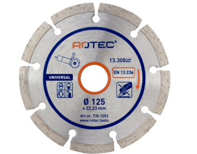 Deimantinis pjovimo diskas OPTI-LINE UNIVERSAL ø125 × 22,2 mm