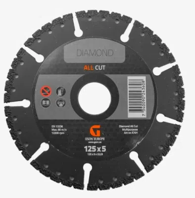 Deimantinis pjovimo diskas 125x5,0x22x23 mm ALLCUT