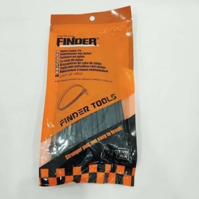 Finder Plastikiniai dirželiai (pavalkėliai) kabeliams, juodi 3.4x150 (100 vnt.)