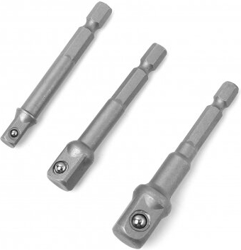 Adapterių suktuvui rink. 1/4+3/8+1/2 (3vnt)