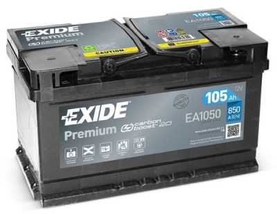 Autobaterie Exide Premium 12V, 105Ah, 850A, EA1050