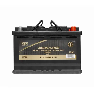 Autobaterie Hart, 12V, 70AH 720A AGM /P+/ PREMIUM