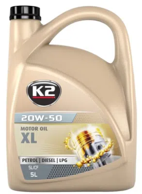 Motorový olej K2 TEXAR 20W-50 XL, 5L