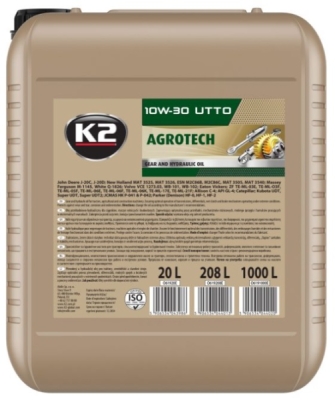 Hydraulický olej K2 AGROTECH 10W-30 UTTO, 20L