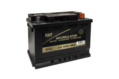 Autobaterie Hart, 12V, 56AH 480A 242X175X190/P+/, HART 564 524