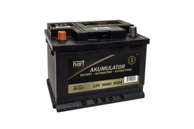 Autobaterie Hart, 12V, 60AH 540A 242X175X190/L+/, HART 564 513