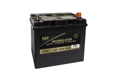 Autobaterie Hart, 12V, 60AH 510A 232X173X225/P+/, HART 564 528