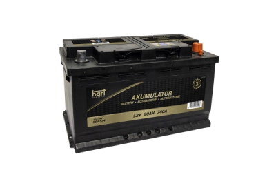 Autobaterie Hart, 12V, 80AH 740A 315X175X190/P+/, HART 564 534