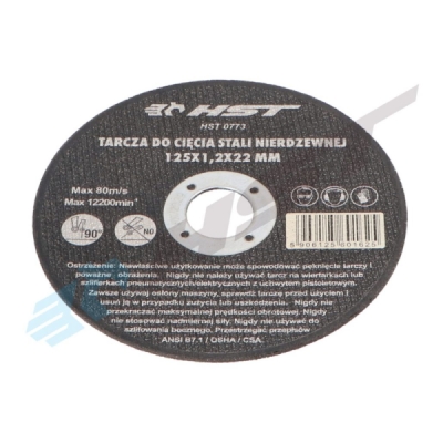 HST 0773 - Řezný kotouč z nerezové oceli 125 x 1,2 x 22 mm