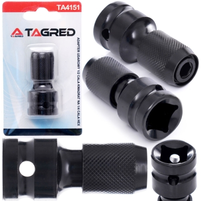 TA4151 - Adaptér rázového utahováku - adaptér z 1/2" čtvercového na 1/4" šestihranného