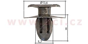E-shop plastová příchytka (sada 10 ks) - UP 72443 - Peugeot