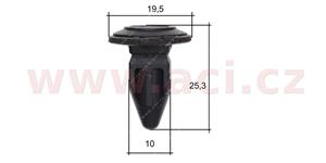 E-shop plastová příchytka s vnitřním závitem (sada 10 ks) - UP 57170Z - Opel