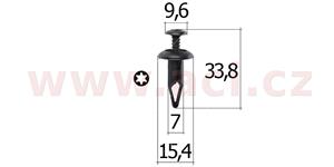 E-shop plastový nýtek (sada 5 ks) - UP 57274T - Ford