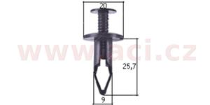 E-shop plastový nýtek (sada 5 ks) - UP 71356 - Toyota