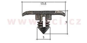 E-shop plastová příchytka (sada 10 ks) - UP 72417 - Audi