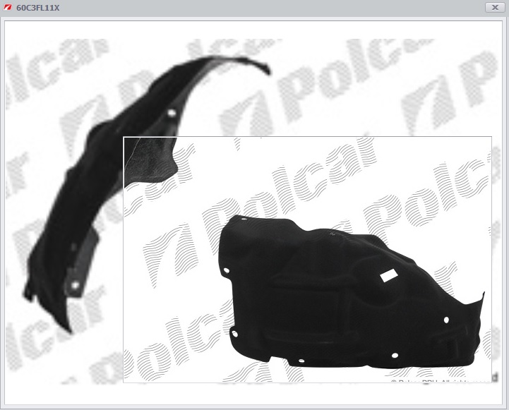 E-shop Obloženie podblatníka POLCAR 60C3FL11X