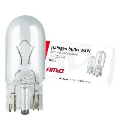 AMiO Halogénové žiarovky W5W T10 5W W2.1x9.5d 12V