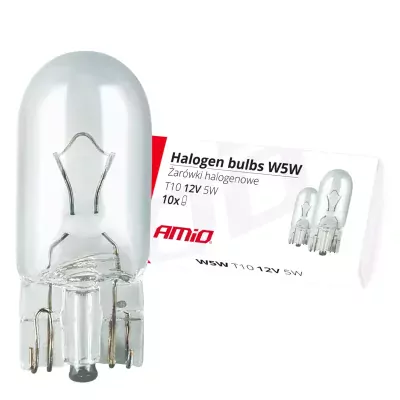 AMiO Halogénové žiarovky W5W T10 5W W2.1x9.5d 12V