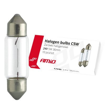 AMiO Halogénové žiarovky C5W Festoon 36mm 24V 10ks 01000