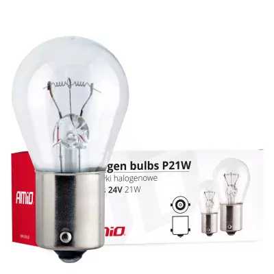 AMiO Halogénové žiarovky P21W BA15s 24V 10ks