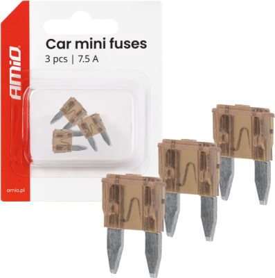 Autopoistky MINI BLISTER 3 ks 7,5A AMIO-05097