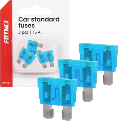 Autopoistky STANDARD BLISTER 3 ks 15A AMIO-05106
