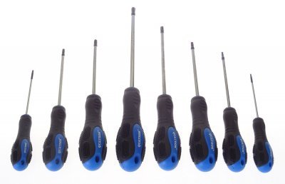 Šroubováky TORX, velikosti T8 - T40, sada 8 kusů - QUATROS QS14925