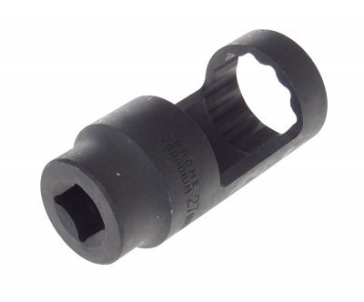 Hlavice na demontáž vstřikovačů 1/2", 12hranná, rozměr 27 mm - QUATROS QS20323-27