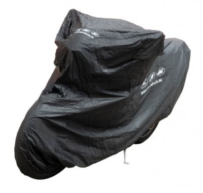 Krycí plachta na motorku XL 275 x 108 x 104 cm Premium, venkovní nepromokavá, černá