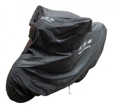 Krycí plachta na motorku XXL 264 x 104 x 130 cm Premium, venkovní nepromokavá, černá