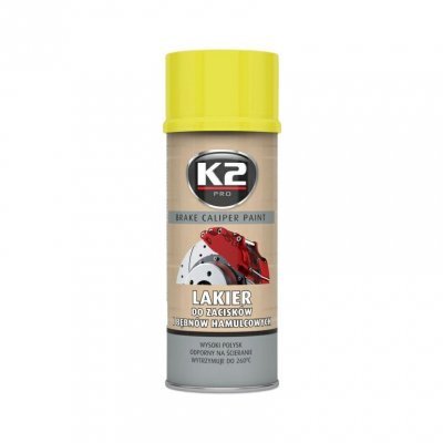 K2 BRAKE CALIPER PAINT Barva na brzdy, 400ml - žlutá
