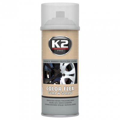 K2 COLOR FLEX 400 ml ČIRÁ - ochranný nátěr ze syntetického kaučuku