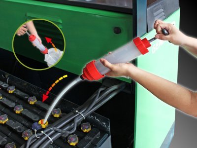 Ruční plnička a odsávačka, průhledná 350ml - CJ-2180