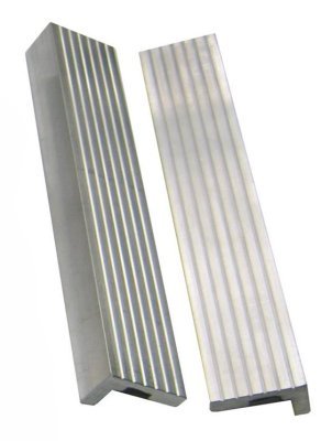 Vložky do čelistí dílenských svěráků hliníkové, různé rozměry - YORK, Délka: 125 mm