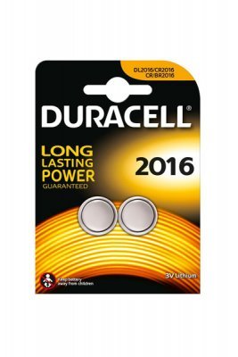 Knoflíková baterie Duracell CR2016, LongLasting Power - 2ks