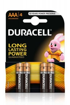 Baterie Duracell AAA (LR03) 4ks