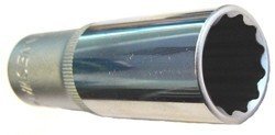 Nástrčné hlavice prodloužené 1/2",12-hranné, různé velikosti - JONNESWAY, Velikost: 10 mm