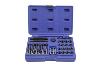 Sada na opravu závitů žhavicích svíček M8x1, M10x1, M10x1.25, M12x1.25, 33 kusů - QS14140