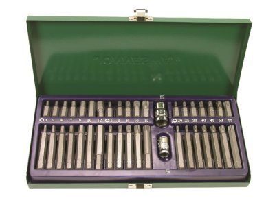 Sada 40 bitů (IMBUS, TORX, XZN), adaptér 1/2" a 3/8" - JONNESWAY S29H4140S
