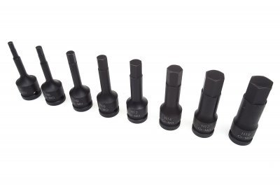Sada zástrčných úderových hlavic Imbus, 1/2", H5 - H19, 8 kusů - QUATROS QS50008