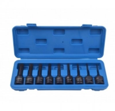 Sada zástrčných úderových hlavic XZN, 1/2", M4 - M16, 9 kusů - QUATROS QS50010